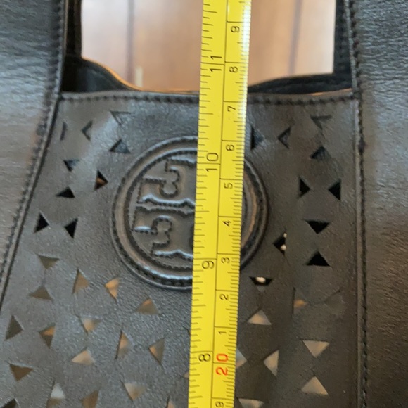 Tory Burch Monogram T Leather Laser-Cut Tote Bag - Picture 5 of 12